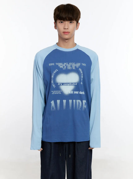Men's Graphic Raglan Long Sleeve T-Shirt IS529