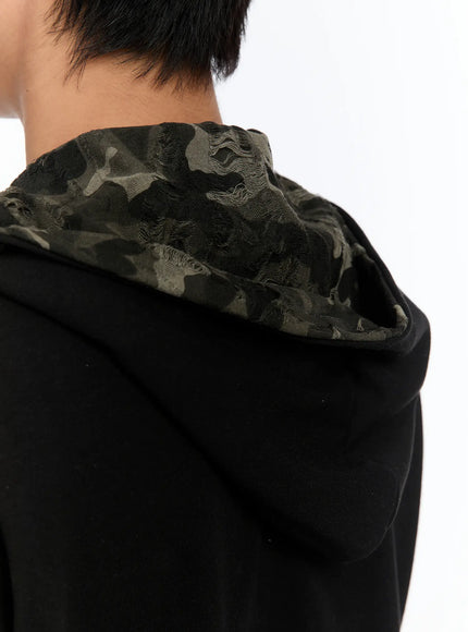 Men's Two-Way Camouflage Zip-Up Hoodie IM530