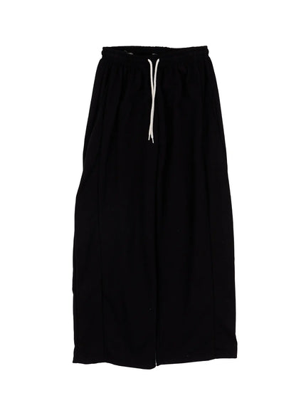 mens-basic-wide-leg-sweatpants-ia508 / Black
