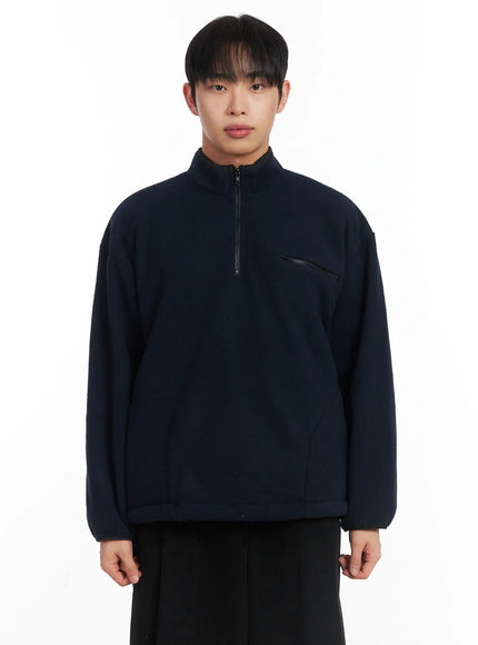 warm-fleece-quarterzip-id515 / Dark blue