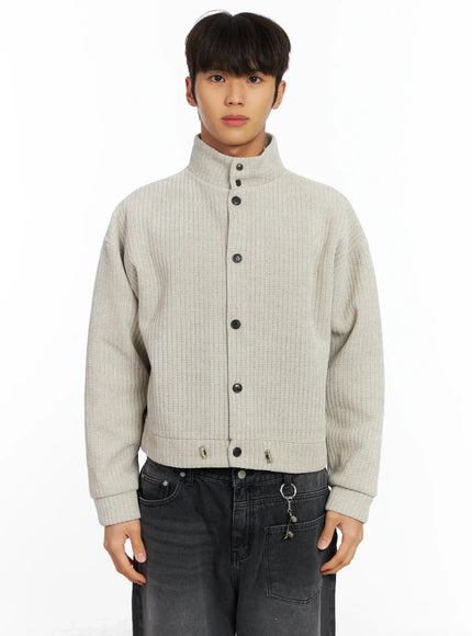 mens-velvet-collar-jacket-if506 / Light beige