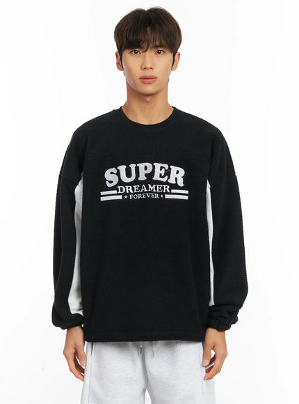 mens-sherpa-fleece-sweatshirt-id511 / Black
