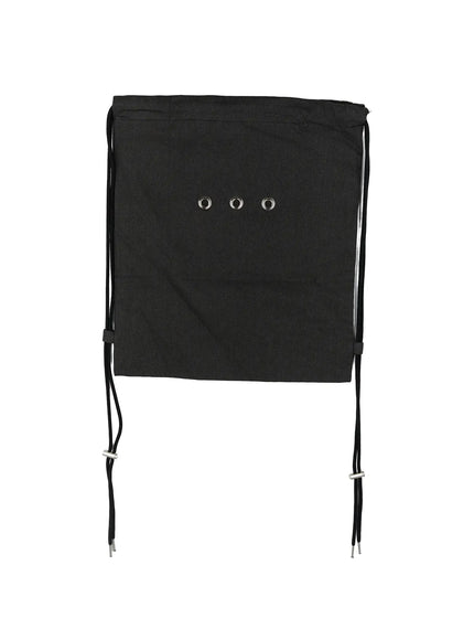 mens-washed-denim-drawstring-backpack-id511 / Black
