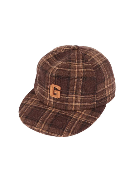 plaid-wool-cap-id524 / Brown
