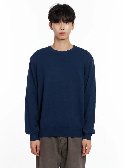 mens-classic-crewneck-sweater-is519 / Dark blue