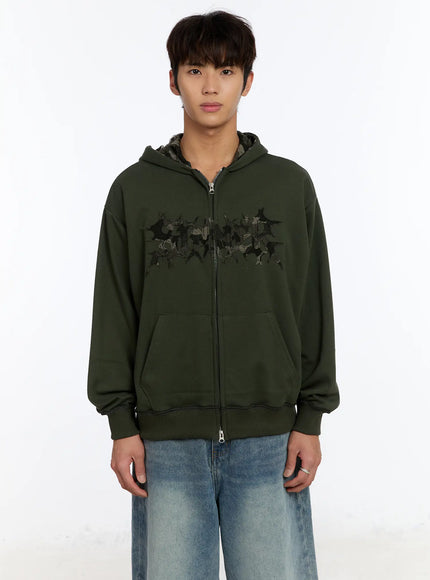 Men's Two-Way Camouflage Zip-Up Hoodie IM530