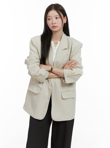 oversized-collared-button-up-blazer-og416 / beige