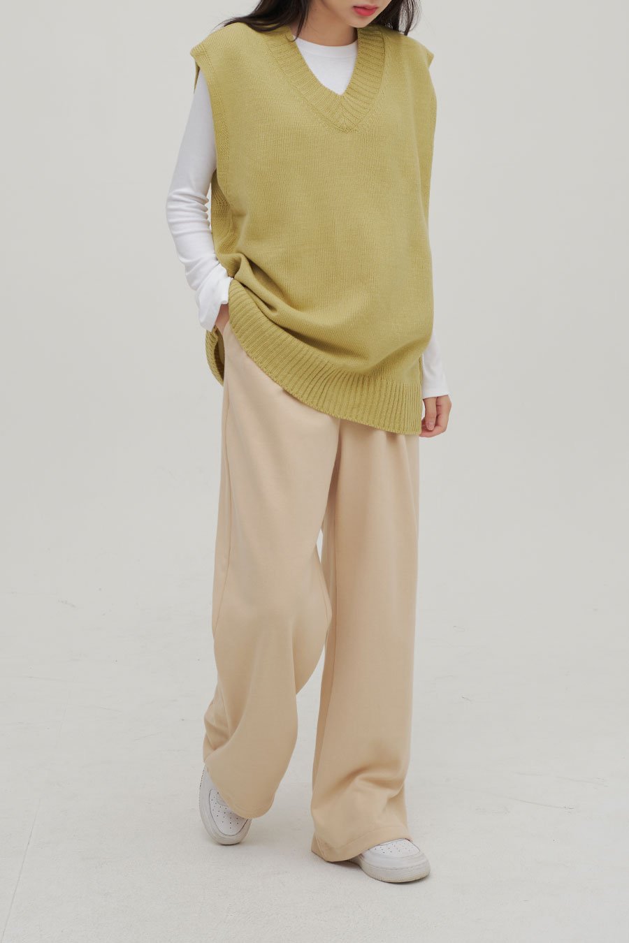 V Neck Knit Vest Ff13