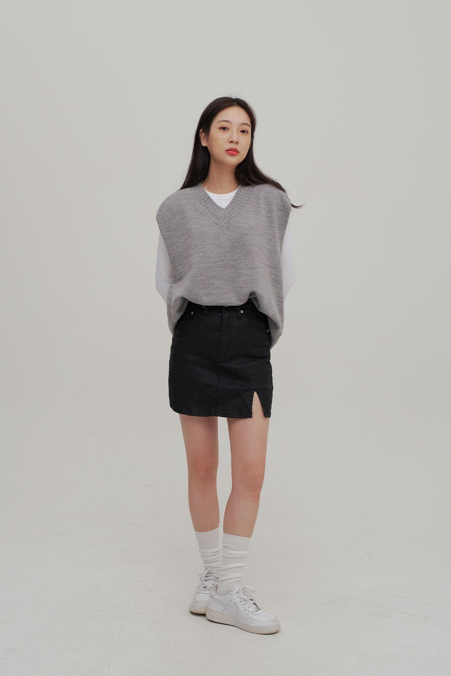 V Neck Knit Vest Ff13