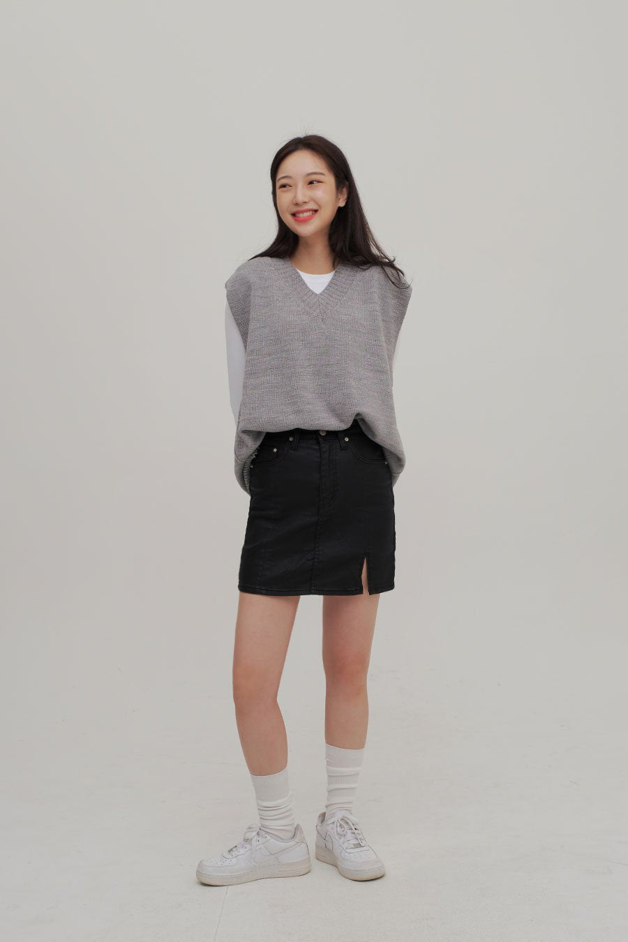 V Neck Knit Vest Ff13