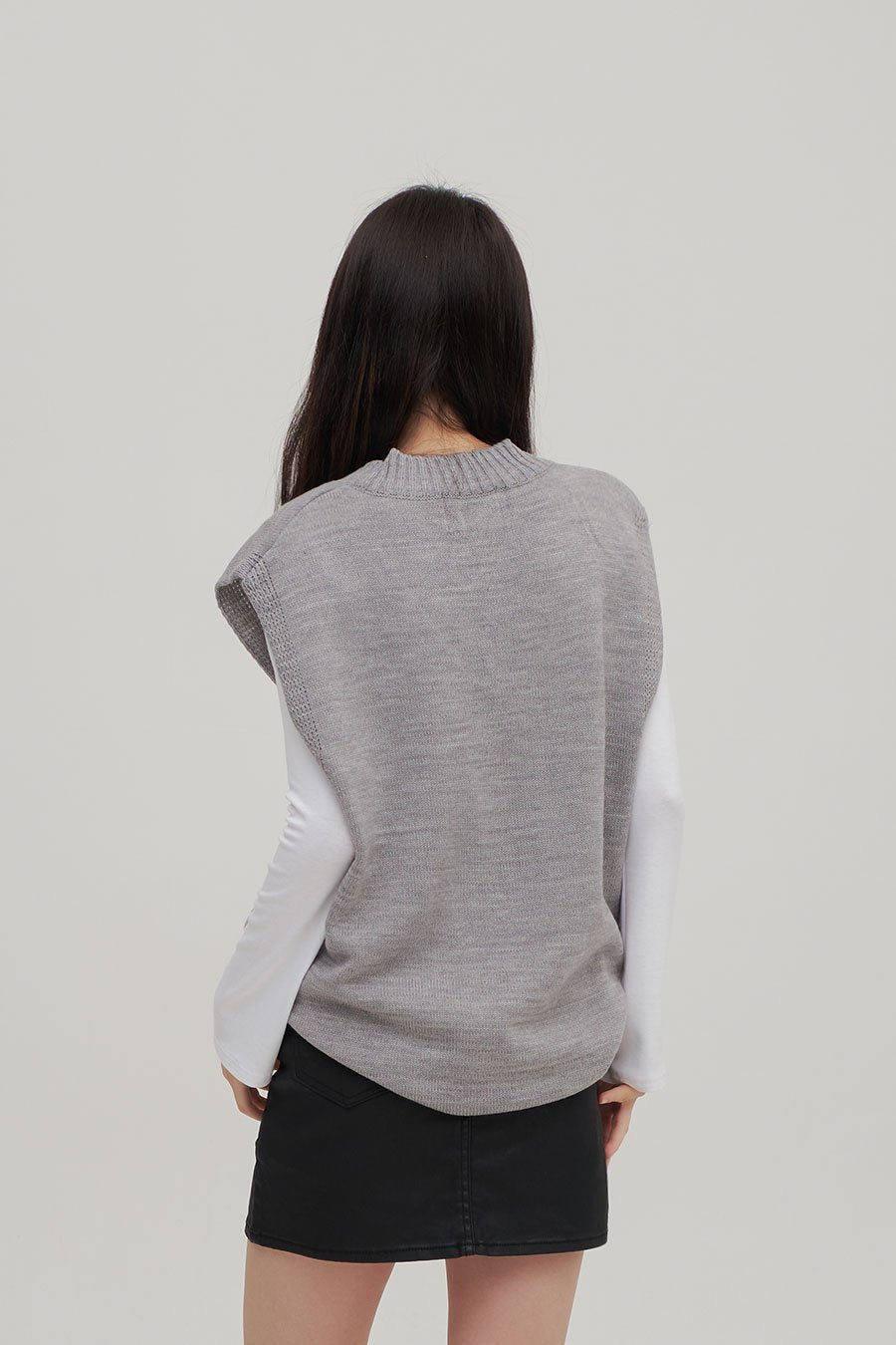 V Neck Knit Vest Ff13