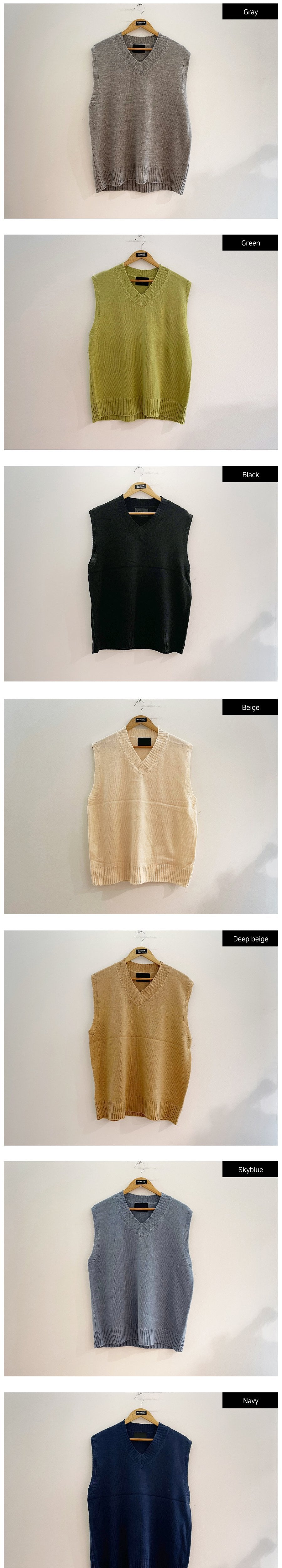 V Neck Knit Vest Ff13