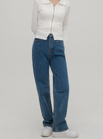 Zip Up Top with Collar F14