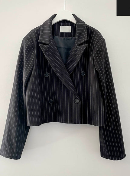 Striped Double Cropped Jacket