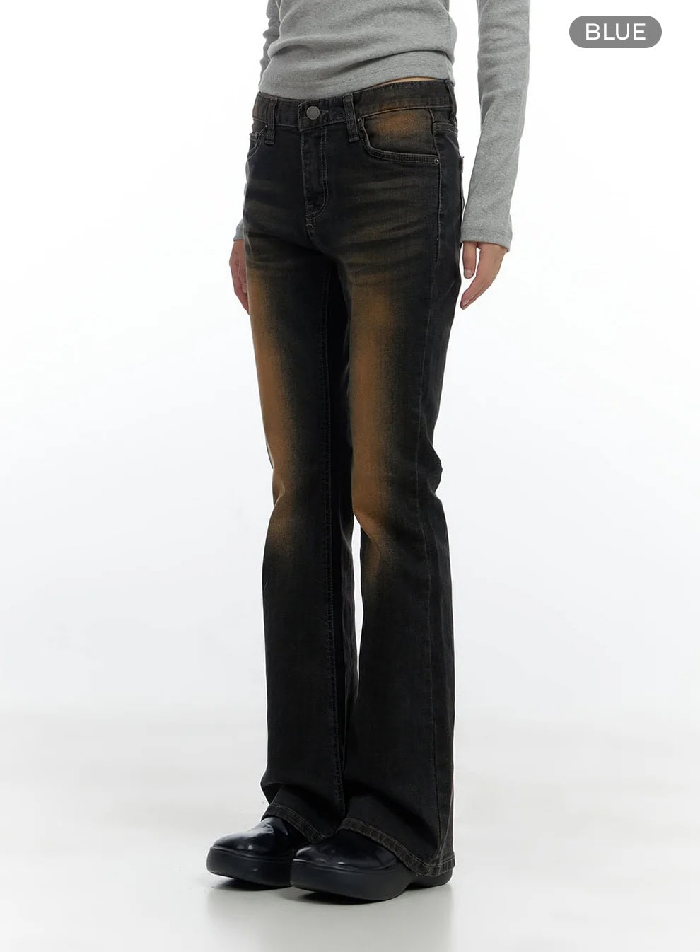 Harley Slim Washed Denim Bootcut Jeans CS420