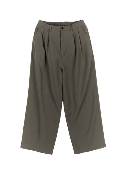 Men's Pintuck Wide-Leg Slacks IA510