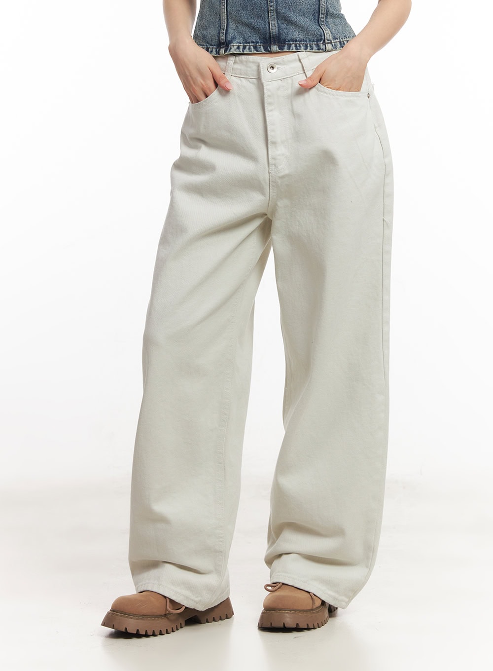 Classic Cotton Wide-Leg Pants CA503