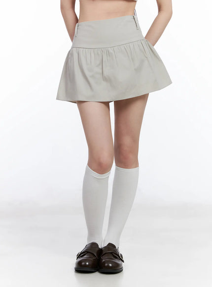 shirred-flared-mini-skirt-cm518