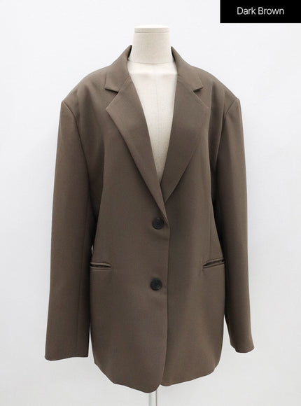 Oversized Fit Basic Blazer OG24