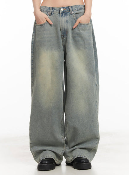 Hillary Washed Wide-Leg Jeans CM504