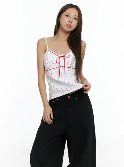 polka-dot-ribbon-sleeveless-top-cs505