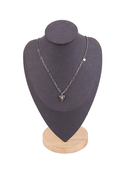 Hary Two-Line Heart Necklace CJ502