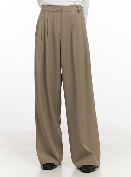 Pintuck Relaxed-Fit Slacks CJ528