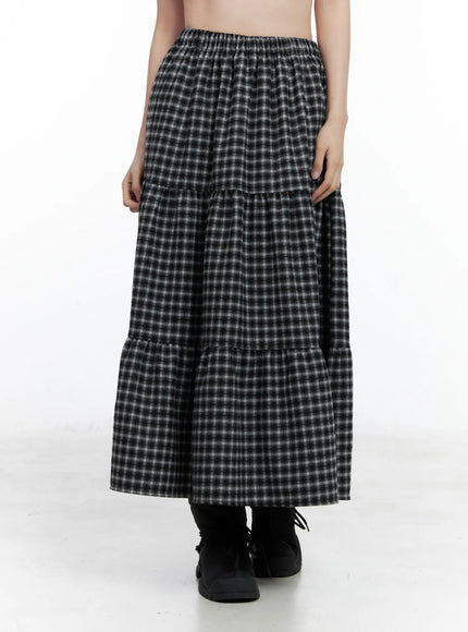 checkered-flare-maxi-skirt-cn519