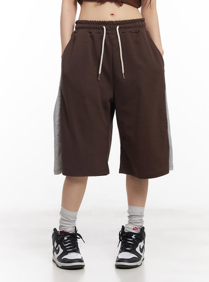 Dual-Tone Baggy Sweatshorts CY512