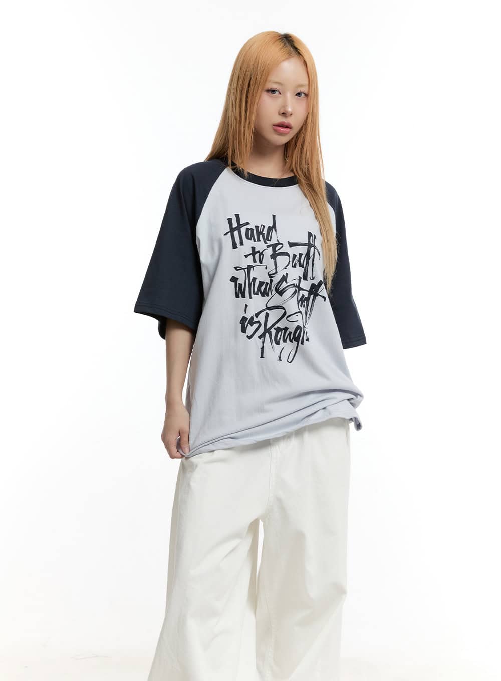Oversized Cotton Raglan Top CY505