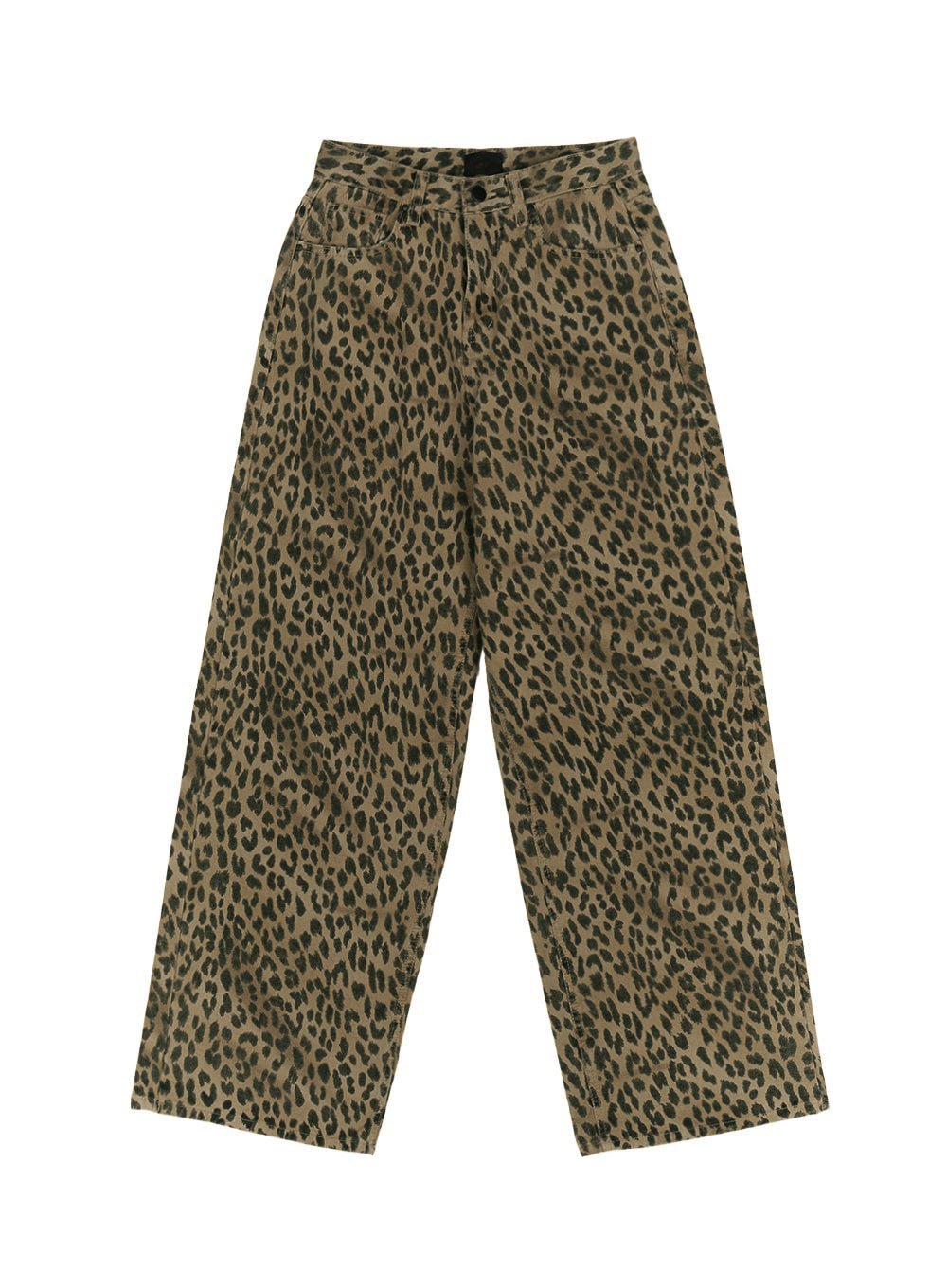 Leopard Wide-Fit Cotton Pants CF525