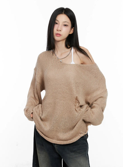 distressed-loose-knit-sweater-cg522