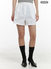pintuck-solid-cotton-shorts-oa419