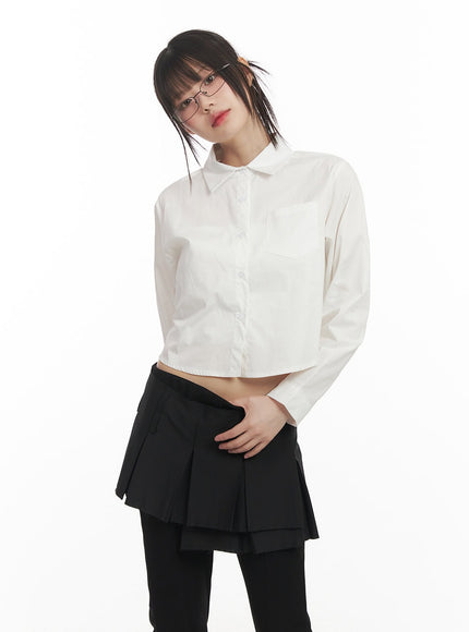 Classic Crop Collared Shirt CF519