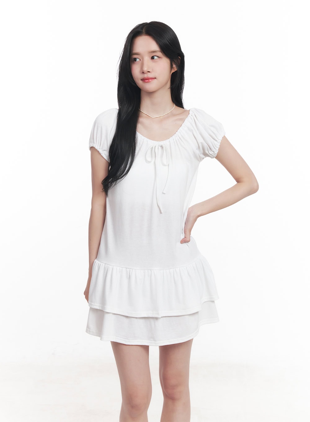 ruffle-ribbon-mini-dress-cy523