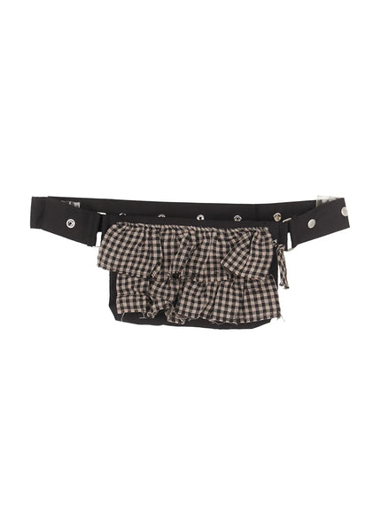 plaid-print-belt-bag-cu518