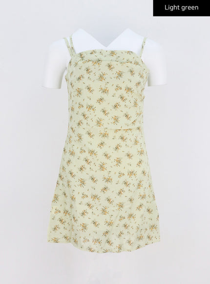 Unbalanced Strap Mini Dress CY308