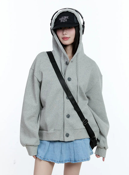 Oversized Buttoned Hoodie CG511