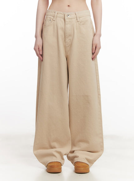 Wide-Fit Solid Cotton Trousers CM520