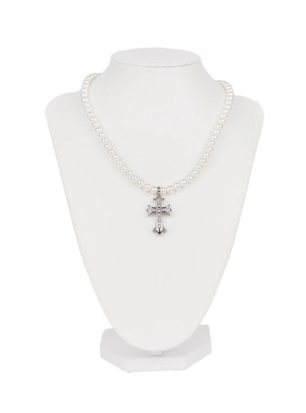 elegant-beaded-pendant-necklace-white-cn511