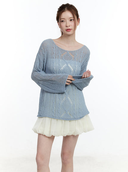 cable-knit-sheer-loose-fit-sweater-cm521