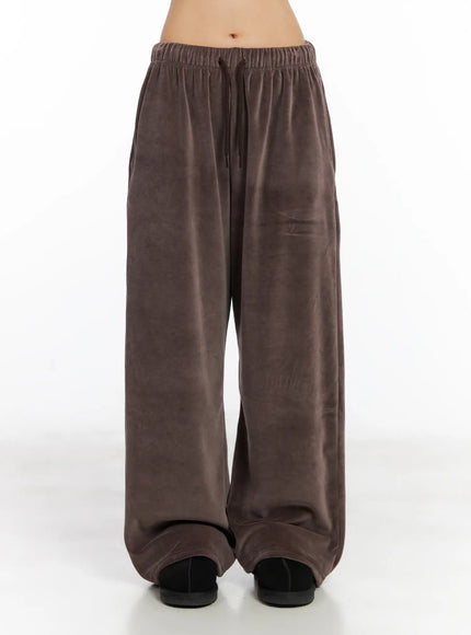 Wide Leg Velvet Track Pants CD508