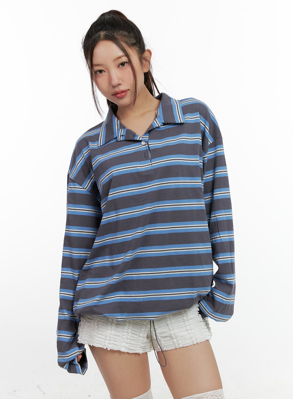stripe-buttoned-collar-tshirt-cn412