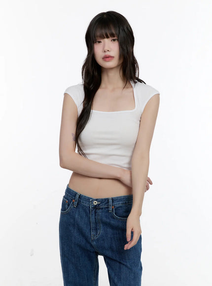 square-neck-fitted-top-cl507