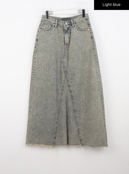 raw-hem-maxi-denim-skirt-cn303