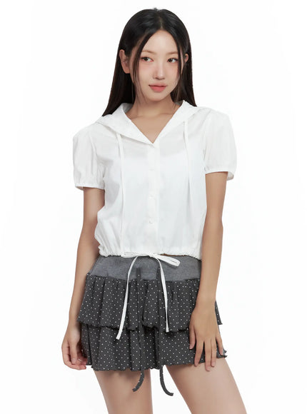 casual-shirred-puff-sleeve-jacket-cl509