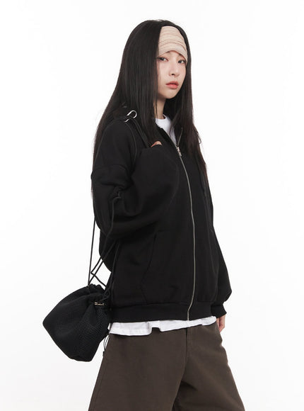 Basic Oversized Zip-Up Hoodie CM517