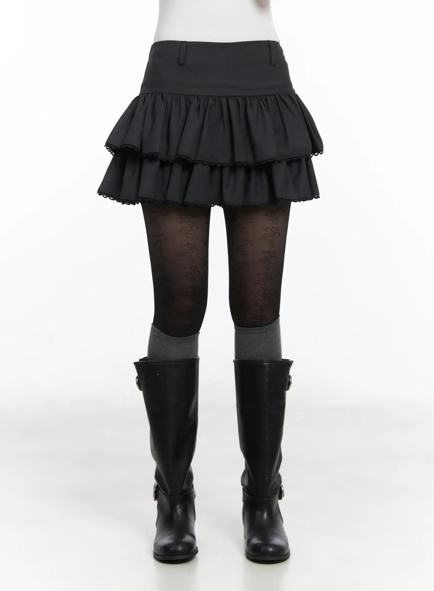 tiered-lace-ruffle-mini-skirt-cd505