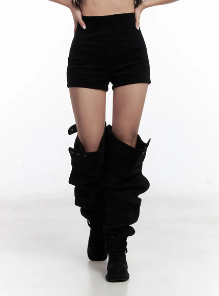 High-Waisted Corduroy Shorts CN528