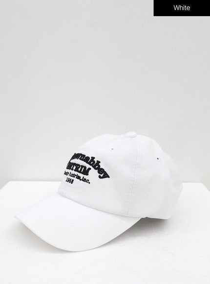 New Town Lettered Cotton Baseball Cap OU13